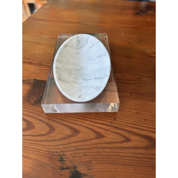 Kassatex Ducale Tray Acrylic And Resin Modern Soap Dish Jewelry Trinket Heavy - Picture 7 of 16